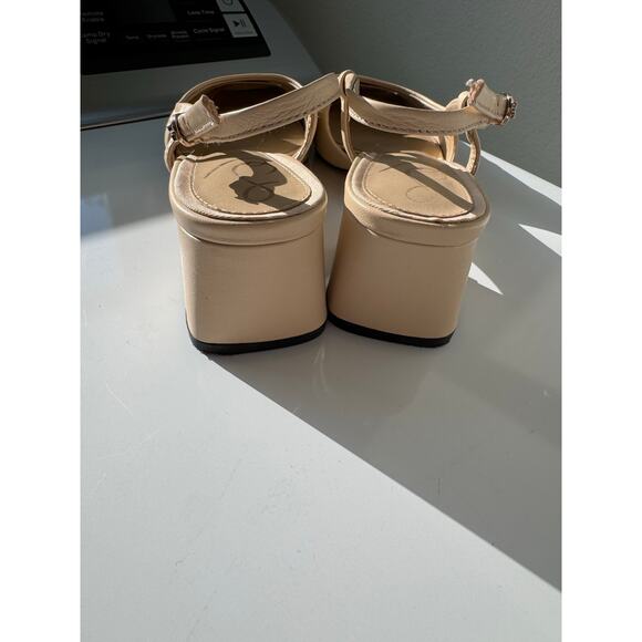 Sam Edelman Tarra Slingback Pumps Sand Leather Size 6.5 - Picture 6 of 11